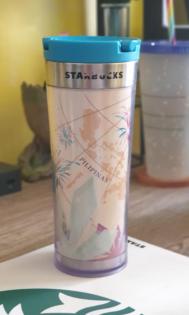 Starbucks Tumbler and Cold Cup (Category: Water Bottles & Tumblers) located in San Pedro. Submitted by as_1990 (Listing ID 1095097685, Image 1). Description: ✅ Unused but with sign of stain, dirt and peel off color since it is stored longer in the cabinet. ✅ Both cold cup with new reusable Starbucks Straw. ✅ RFS: Declutter SF must be shouldered by buyer.