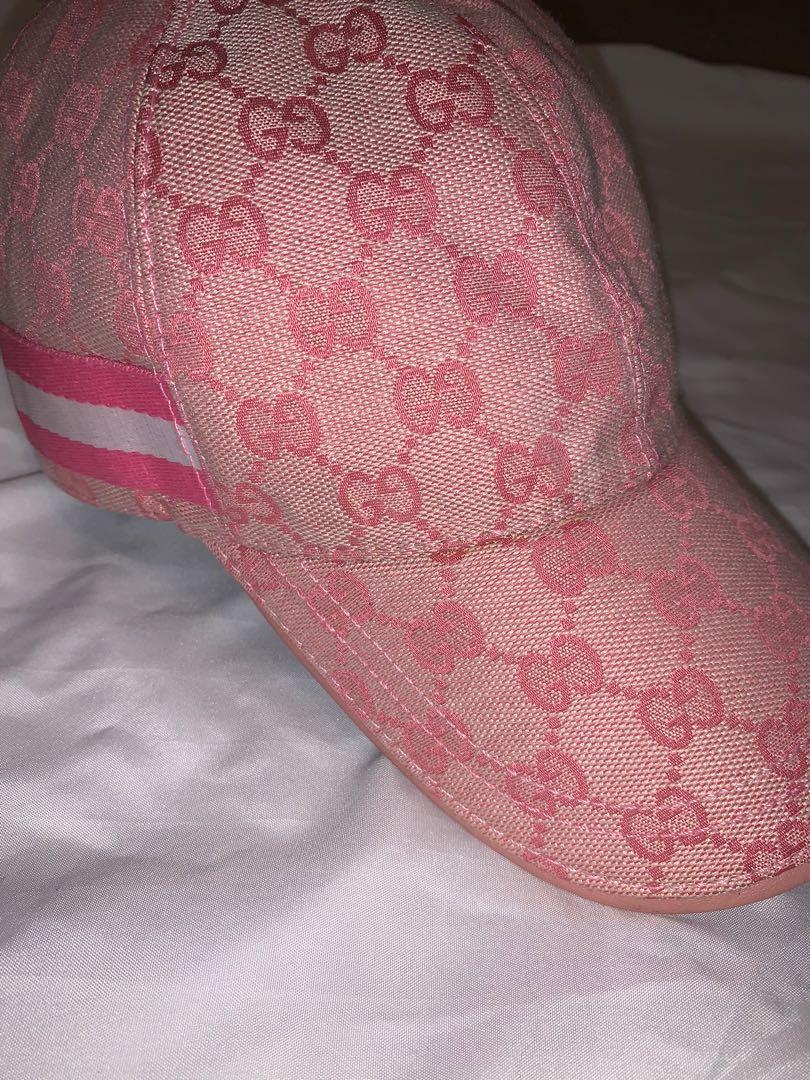 Pink gucci sale cap