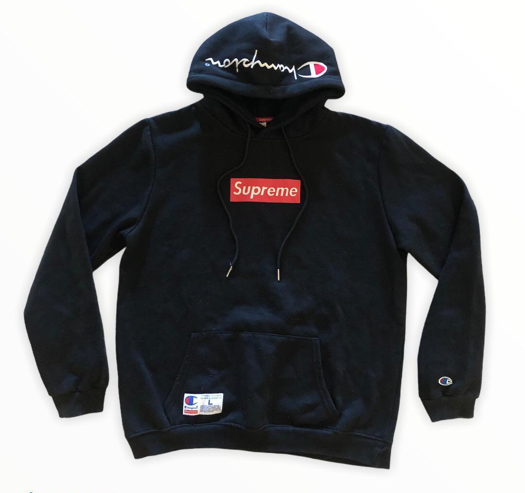 Supreme x champion Hoodie Men s Fashion Tops Sets Hoodies on