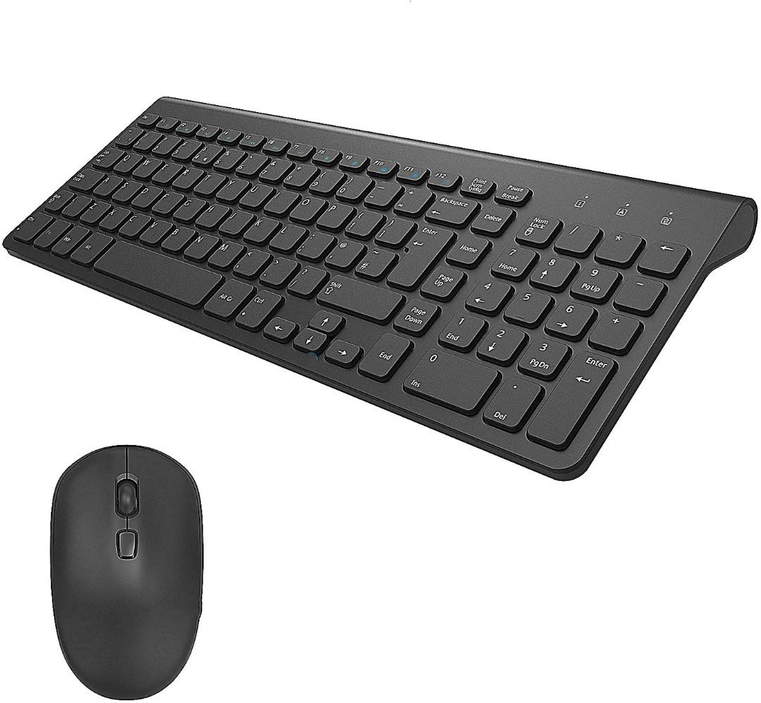 Keyboard with Nano USB Receiver for Laptop/Mac/PC/Android TV Wireless Keyboard TedGem 2.4G Wireless Keyboard with Touchpad Keyboard Wireless Soft Touch Keyboard Ergonomic PC Touch Keyboard 