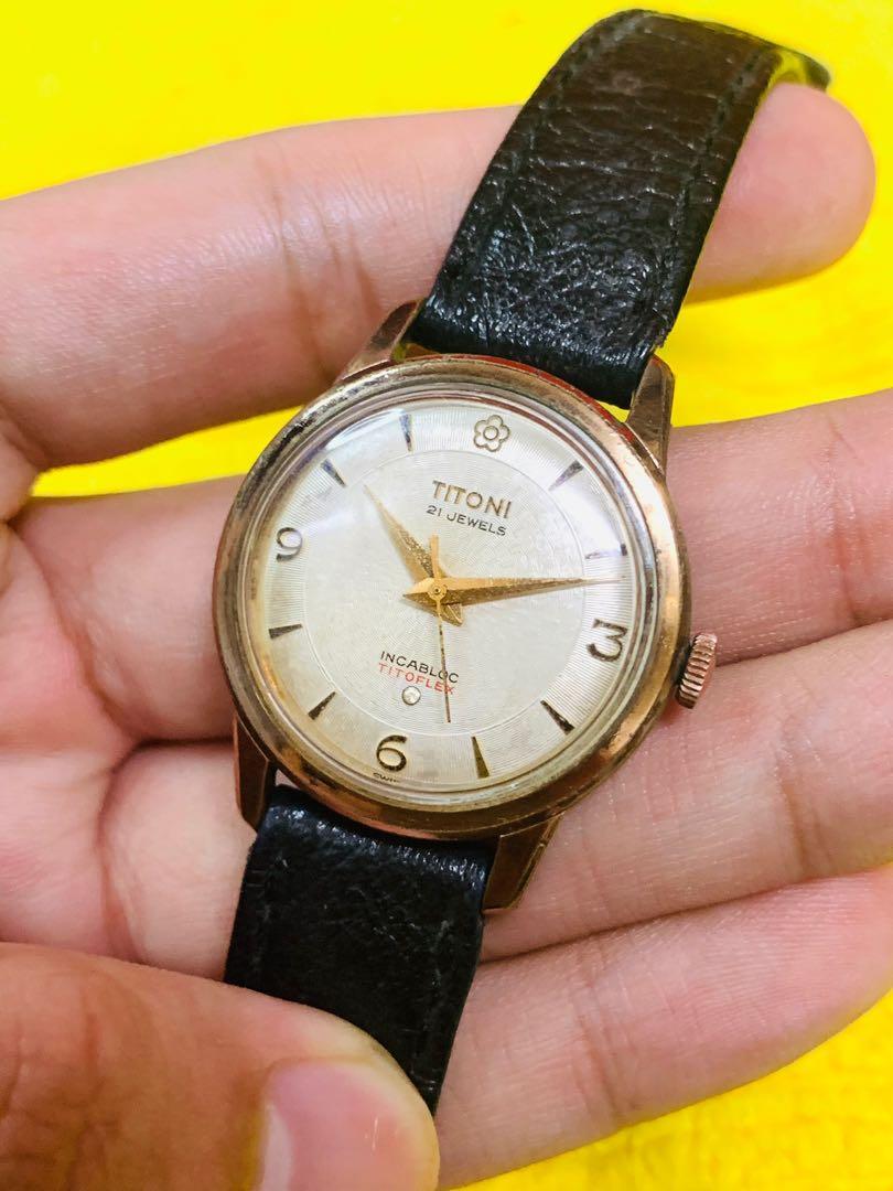 TITONI Titoflex Incabloc 21 Jewels Antimagnetic 31mm Vintage Watch