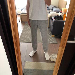 Uniqlo 灰色 棉褲 二手 M