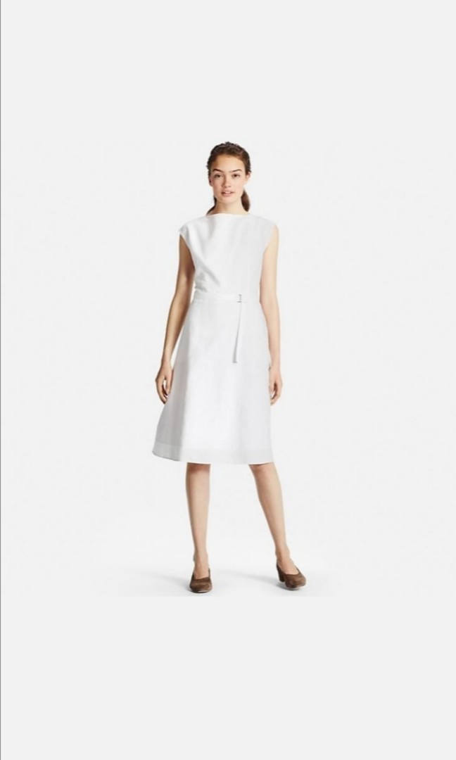 Uniqlo white shop dress