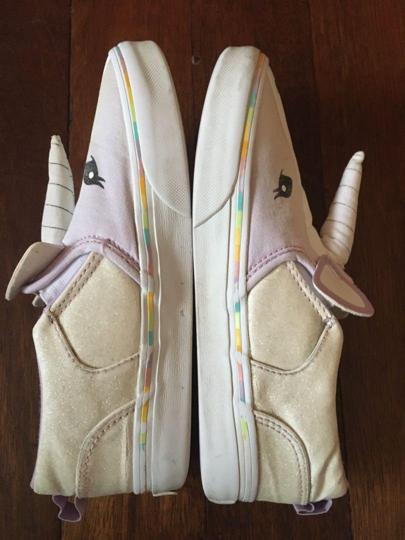Vans Kids Asher Unicorn Slip on Shoes size 3 Babies Kids