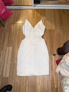 White cut out dress