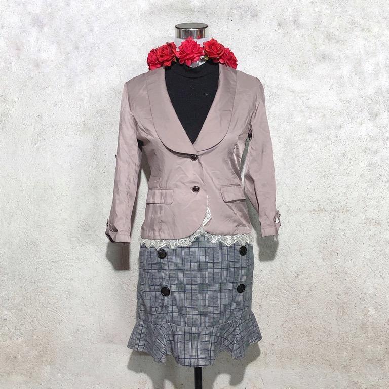 Women's Beige Silk Blazer (Category: Coats, Jackets and Outerwear) located in Mandaluyong City. Submitted by junos.mnl (Listing ID 1095008047, Image 2). Description: Beige Silk Blazer / XS-S / P250 with removable lace ⠀⠀⠀⠀⠀⠀⠀⠀⠀ Shoulder: 14.5in Bust: 15in Length: 20.5in ⠀⠀⠀⠀⠀⠀⠀⠀⠀ *actual color may vary due to lighting* .
