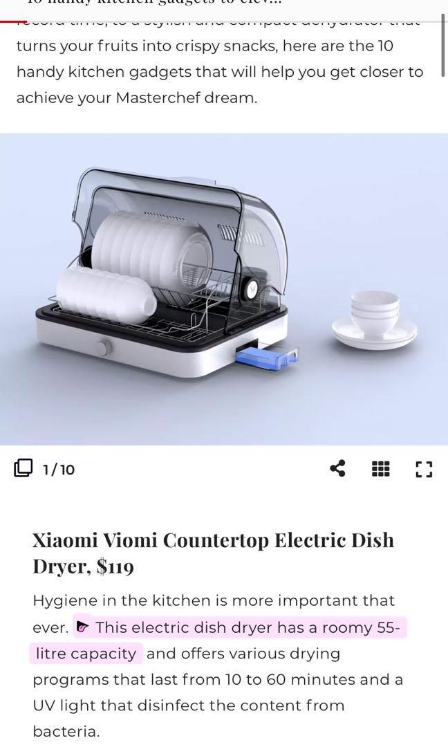 Xiaomi Viomi Table-top Electric Dish Dryer UV Sterilisation 273.5nm Hot Air  Drying Eliminate 99.9
