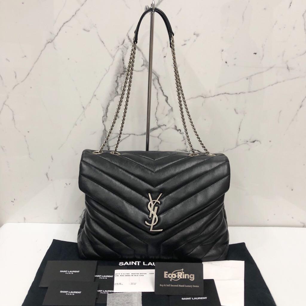 YSL LouLou Chain Bag All Black, Luxury, Bags & Wallets on Carousell