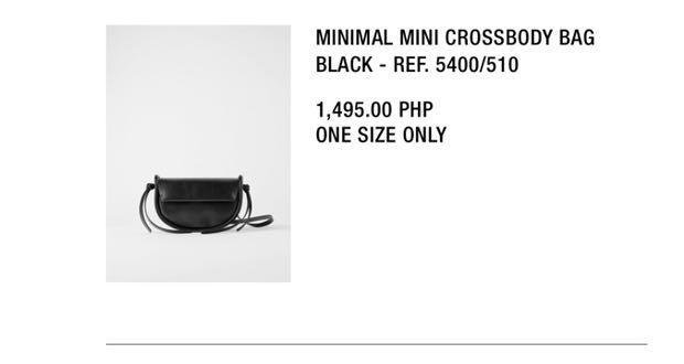 zara minimal mini crossbody bolsa
