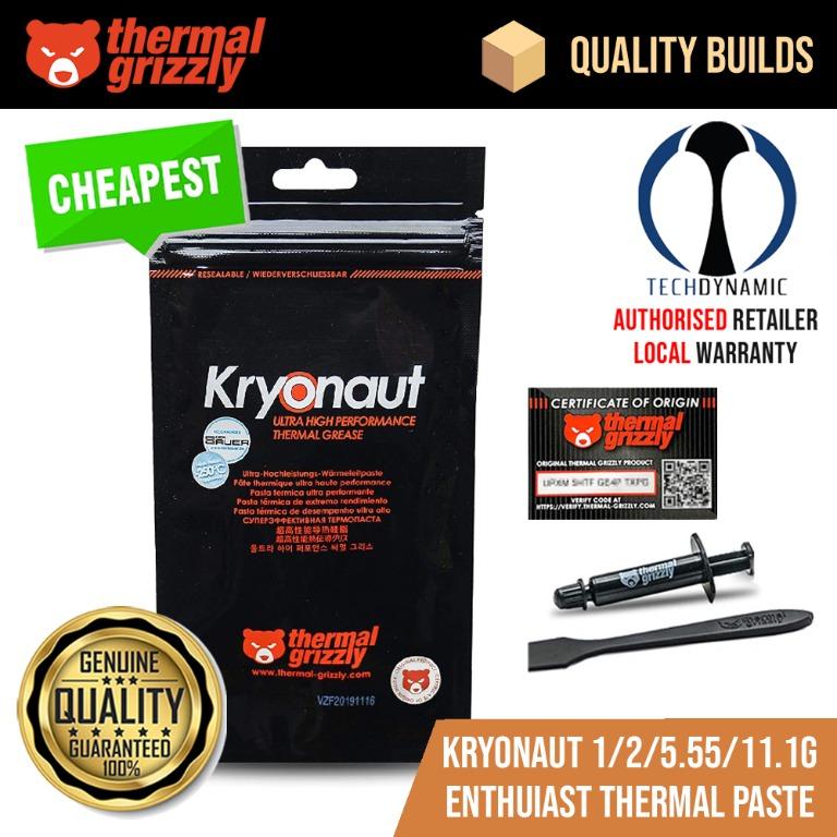 Thermal Grizzly Kryonaut Extreme Thermal Compound 2 Grams + Thermal Grizzly  Remove - 10ml