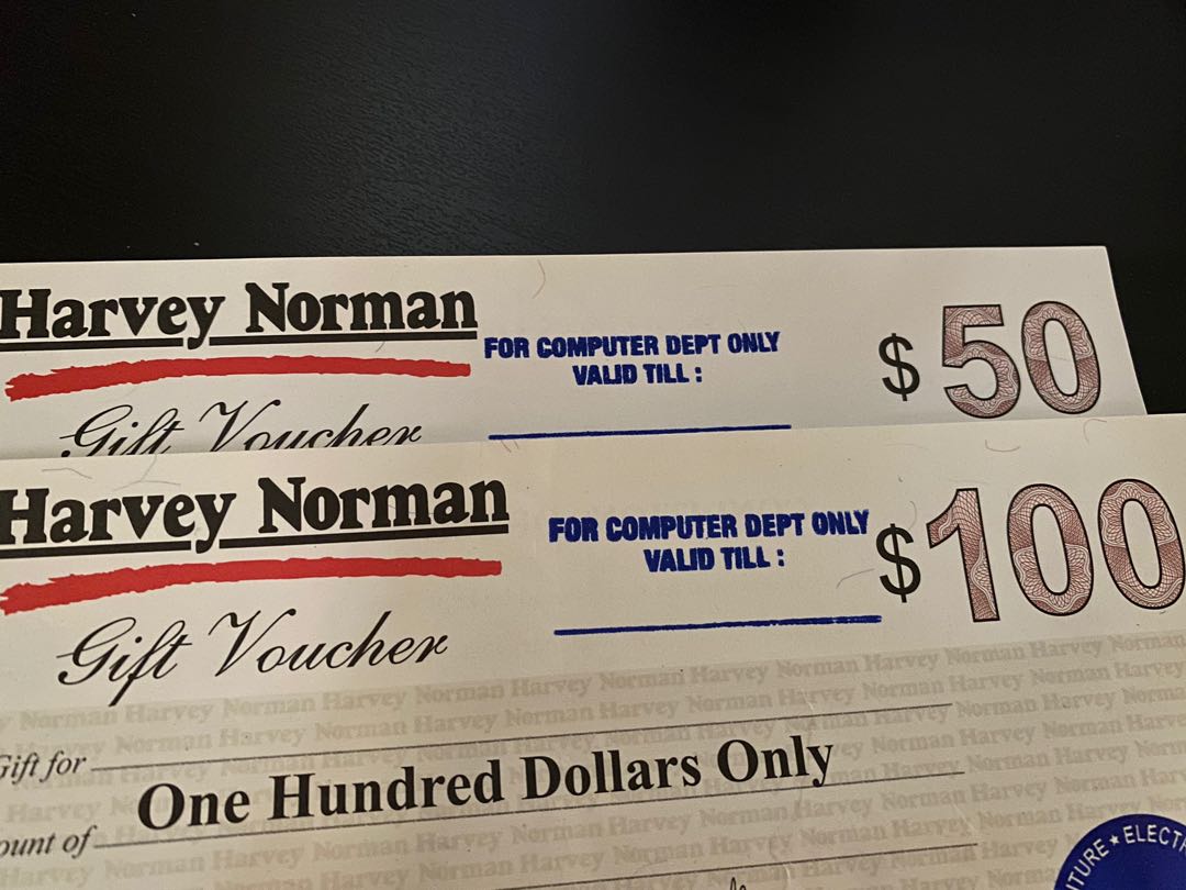 150 HARVEY NORMAN VOUCHERS, Tickets & Vouchers, Vouchers on Carousell