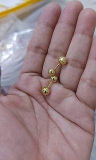 18k DIOR GOLD EARRINGS SMALL