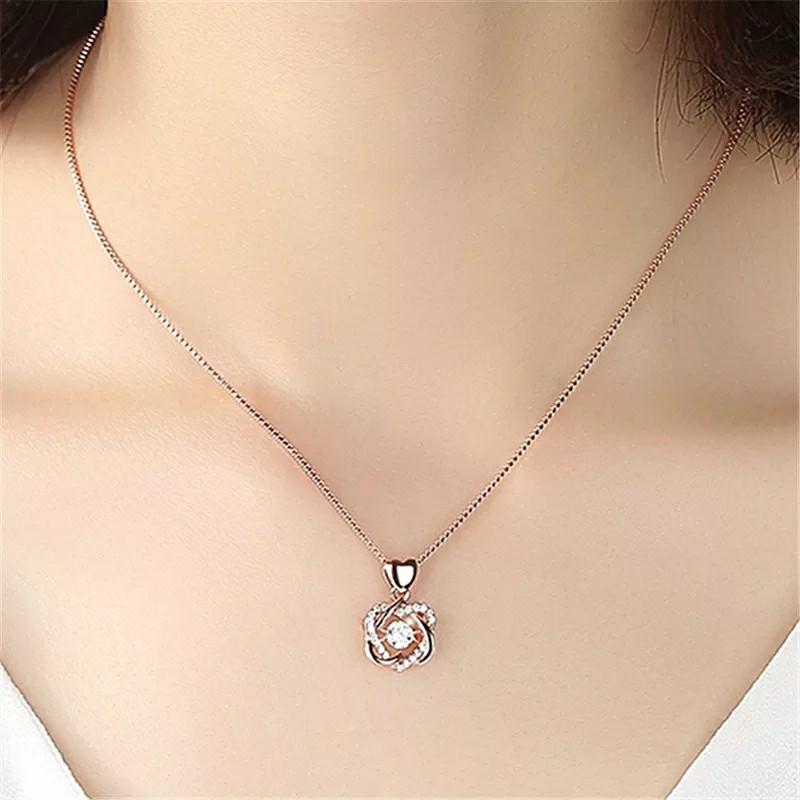 Girls rose gold necklace sale