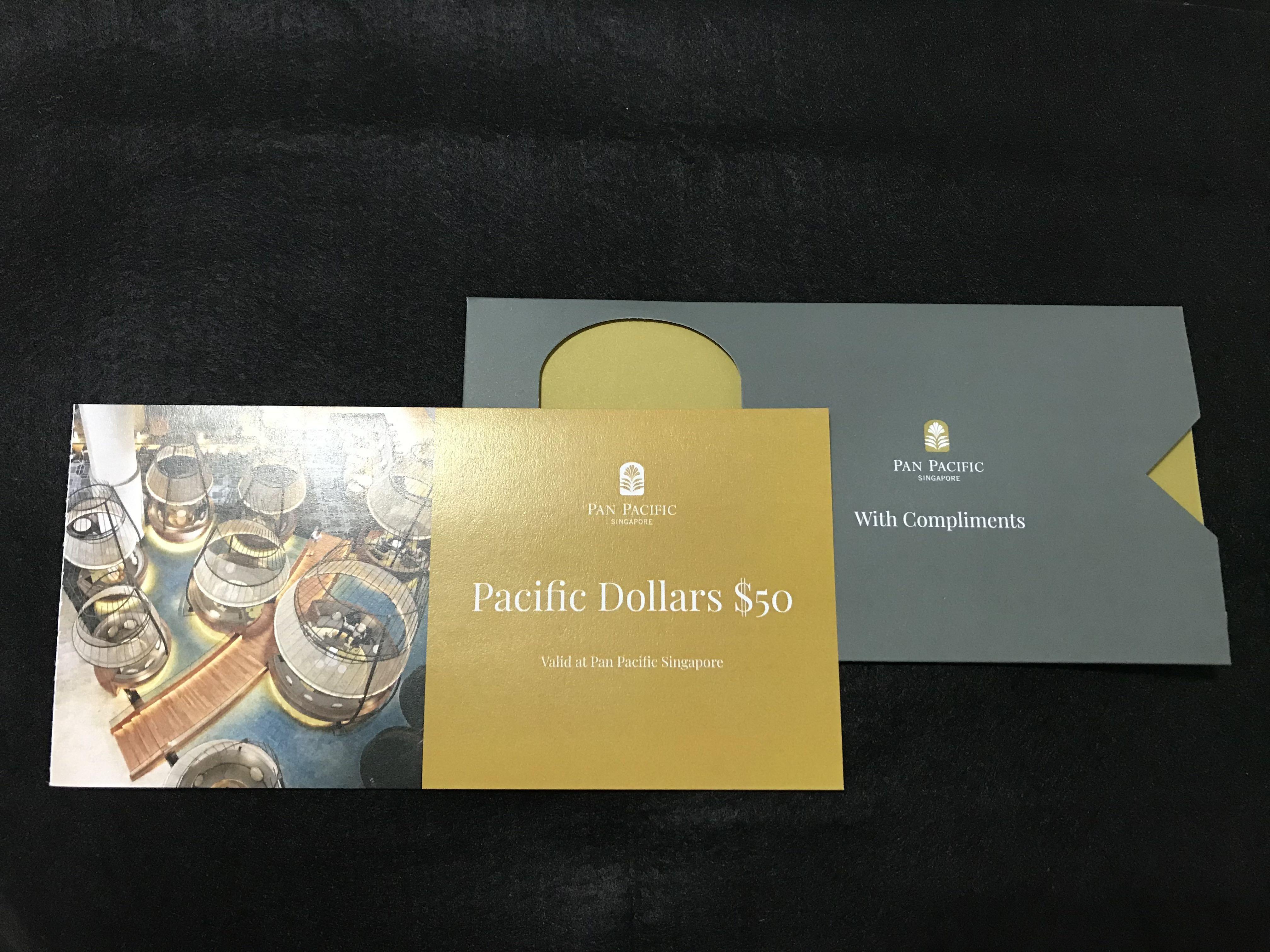 Pan Pacific Vouchers (for dining and hotel room stay ...