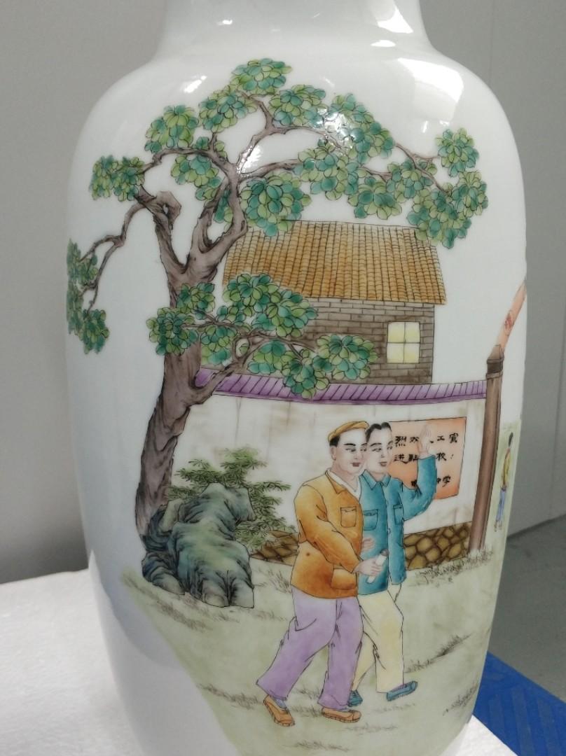 70年代粉彩文革瓷景德鎮藝術瓷廠草帽款花瓶花樽花器瓷器vase, 興趣及