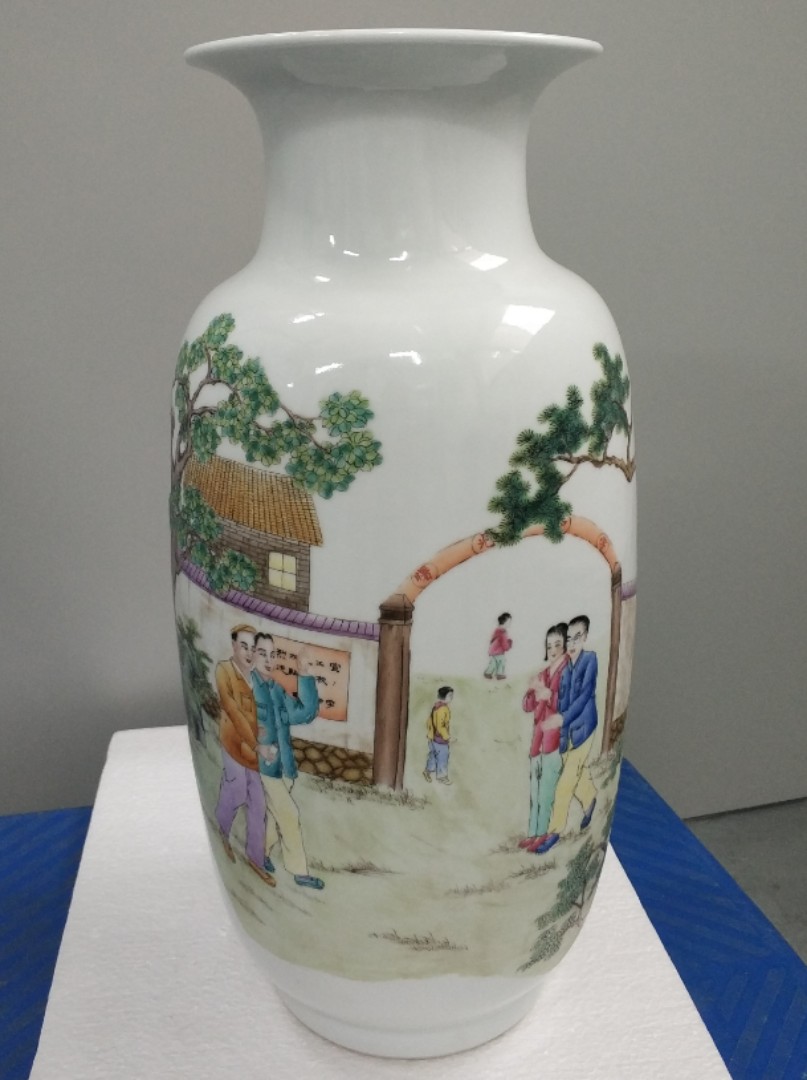 70年代粉彩文革瓷景德鎮藝術瓷廠草帽款花瓶花樽花器瓷器vase, 興趣及