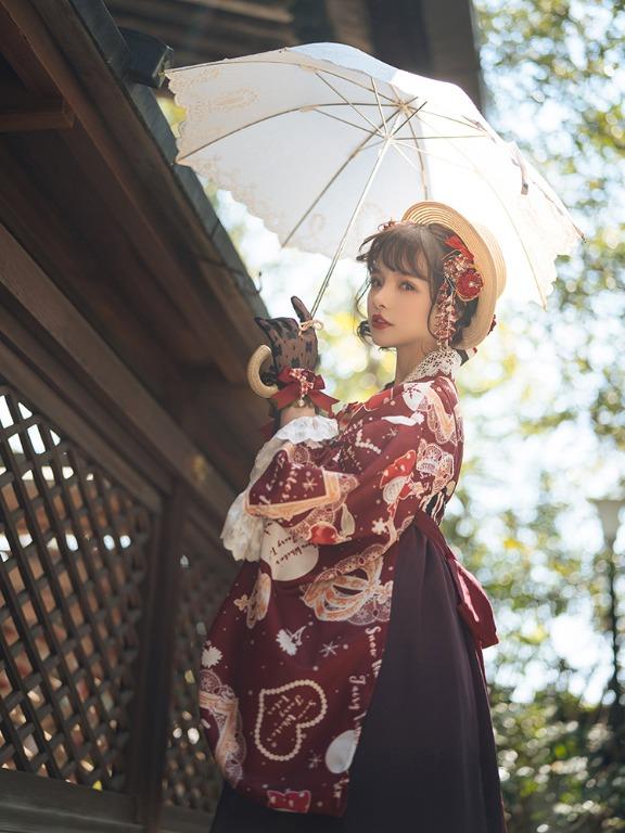 林檎少女大正和風lolita, 女裝, 連身裙& 套裝, 晚裝- Carousell