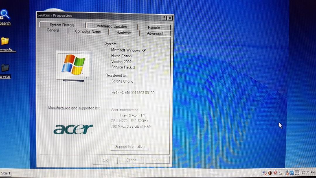 Acer Aspire One Windows XP, Computers & Tech, Laptops & Notebooks on
