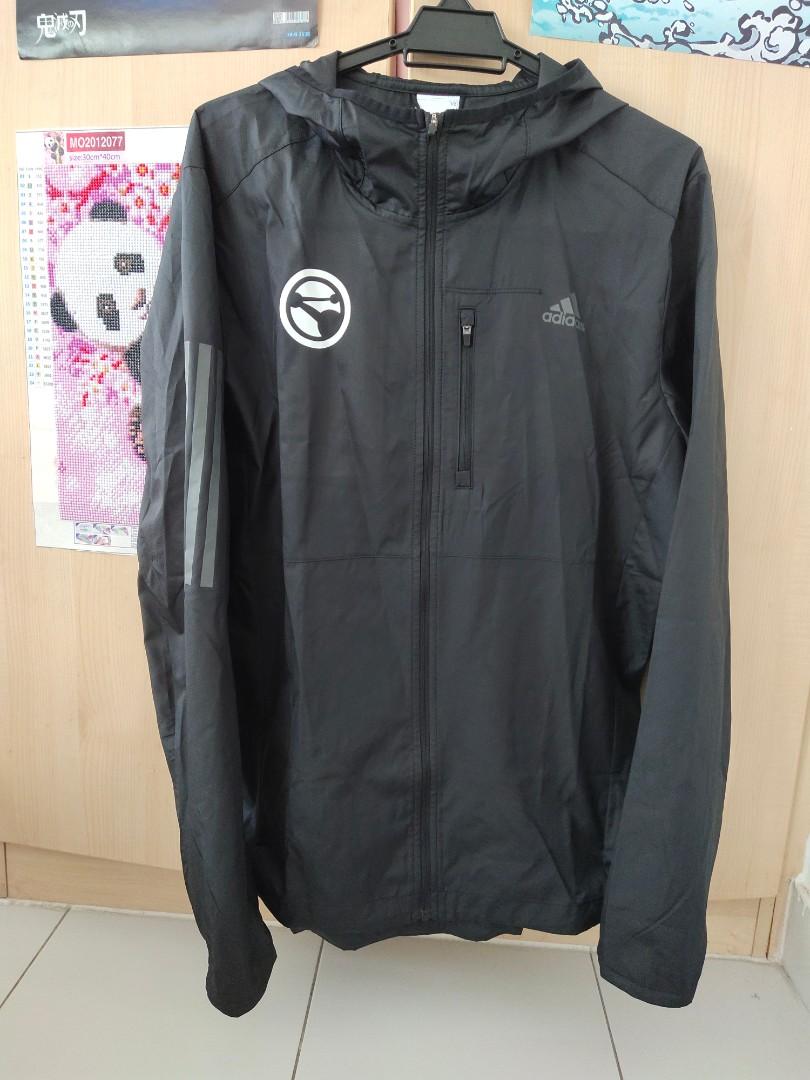 Adidas hooded sales wind jacket