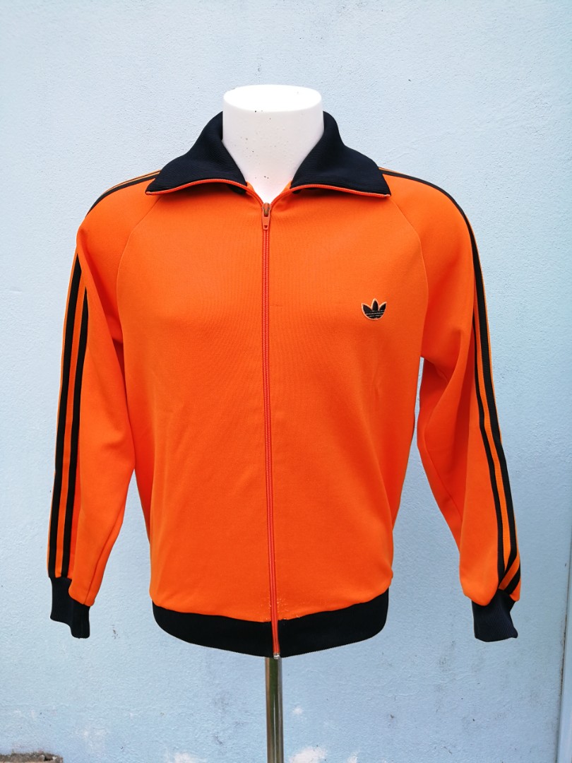 Adidas track top orange sales