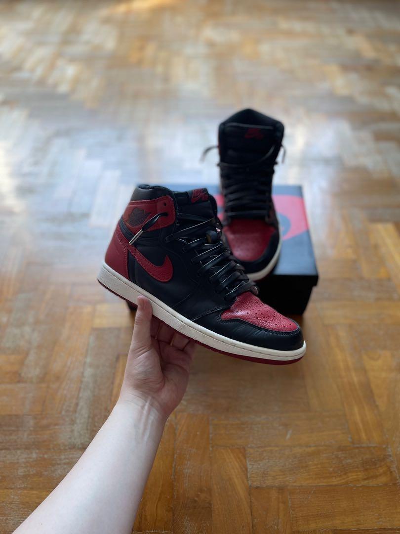 Air Jordan 1 Leather Laces Men s Fashion Footwear Sneakers on Carousell