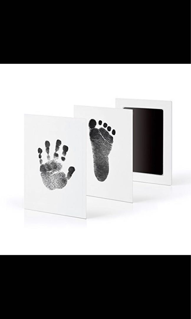 READY STOCKS Baby footprint handprint for display. No ink transfer to skin., Babies & Kids