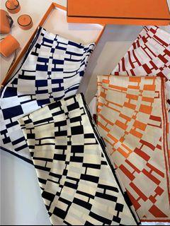 BN 💯% Silk H Motif 90cm Scarf - 4 colors to choose from! BN 💯% Silk H Motif 90cm Scarf - 4 colors to choose from!