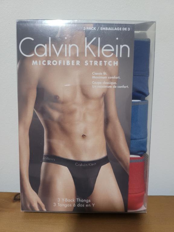 BNIB 3pcs CK Micro Stretch 3 Pack Thong Men s Fashion