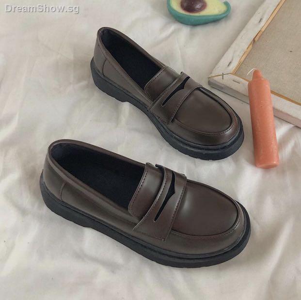 BRAND NEW Japanese Schoolgirl Brown Chunky Platform Loafers