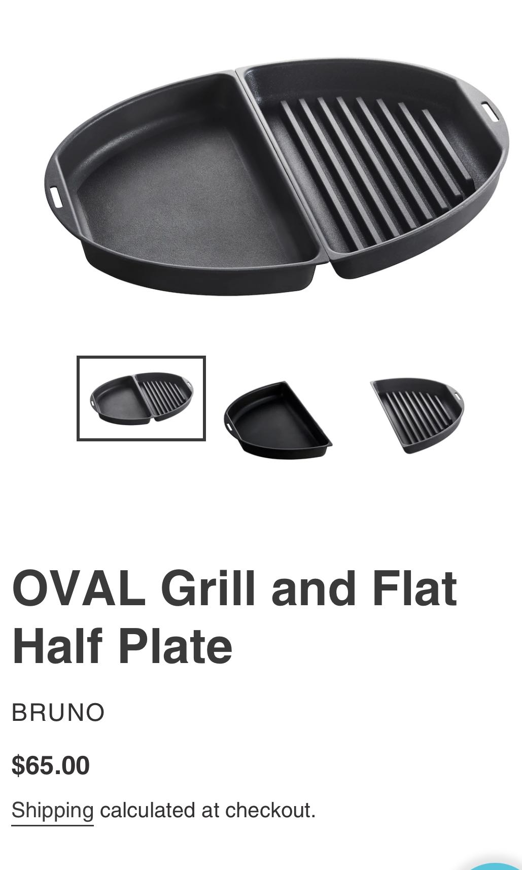 Bruno Oval Grill and Flat Half Plate, Furniture & Home Living