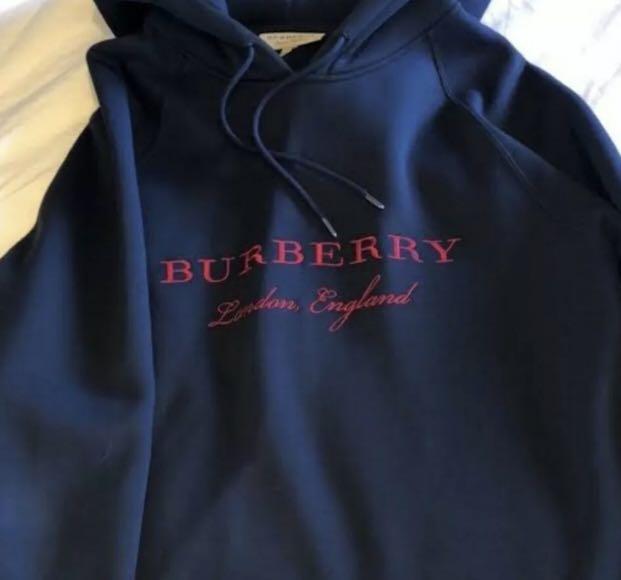 Burberry navy hoodie sweater jacket, Women's Fashion, Coats, Jackets and  Outerwear on Carousell