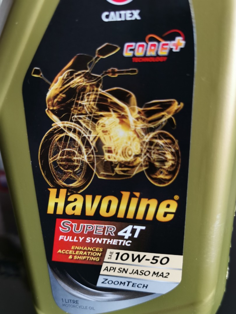 Fully Syn Caltex Havoline 10w50 Engine oil, Motorcycles, Motorcycle