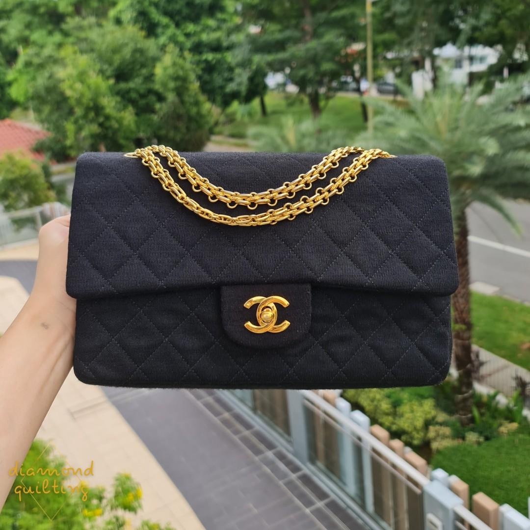 Vintage Chanel Large Quilted Lambskin CC Bag GHW