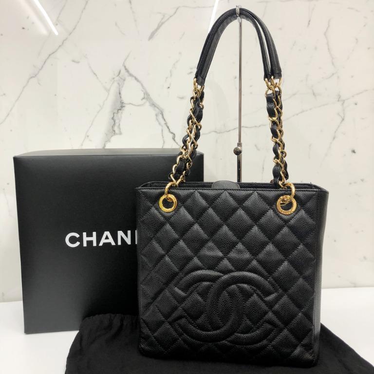 CHANEL PST BLACK CAVIAR GHW, Luxury, Bags & Wallets on Carousell
