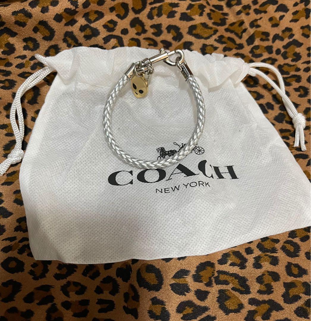 Coach Friendship Braided silver Bracelet with gold ET charm