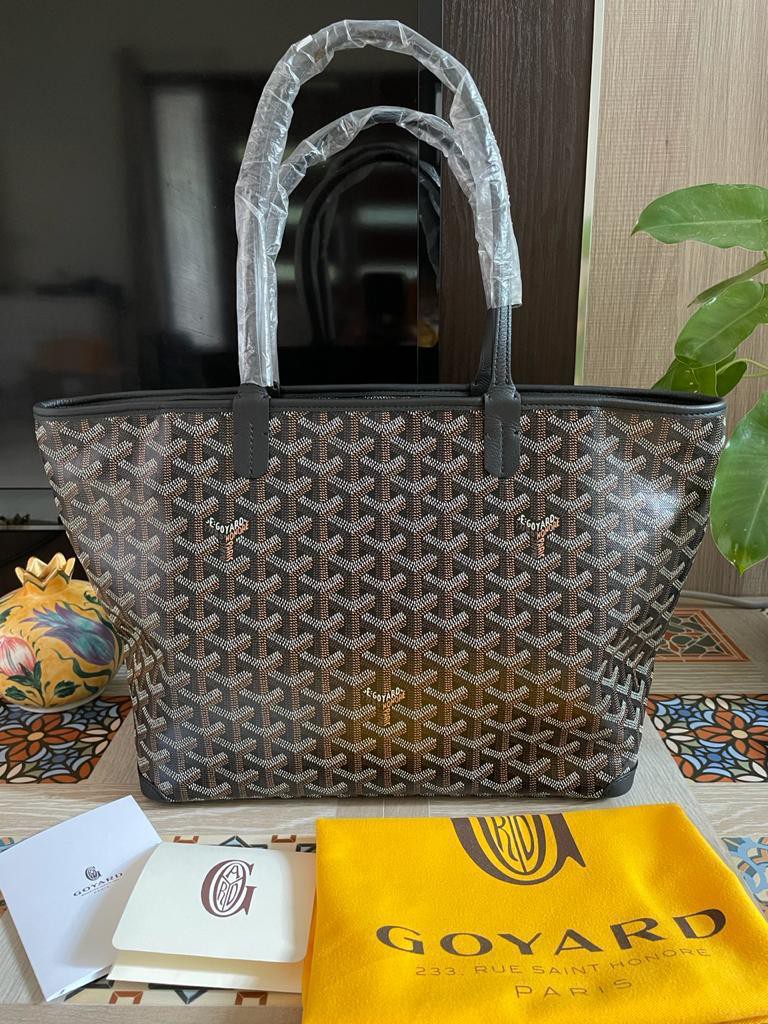 Goyard artois pm black/black 2017 with dustbag, Barang Mewah, Tas & Dompet  di Carousell