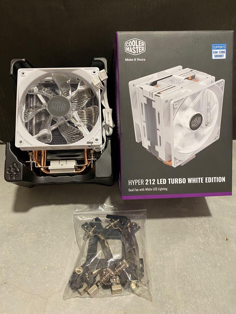 Cooler Master Hyper 212 LED Turbo WHITE edition, & Parts & Accessories, Computer Parts on Carousell