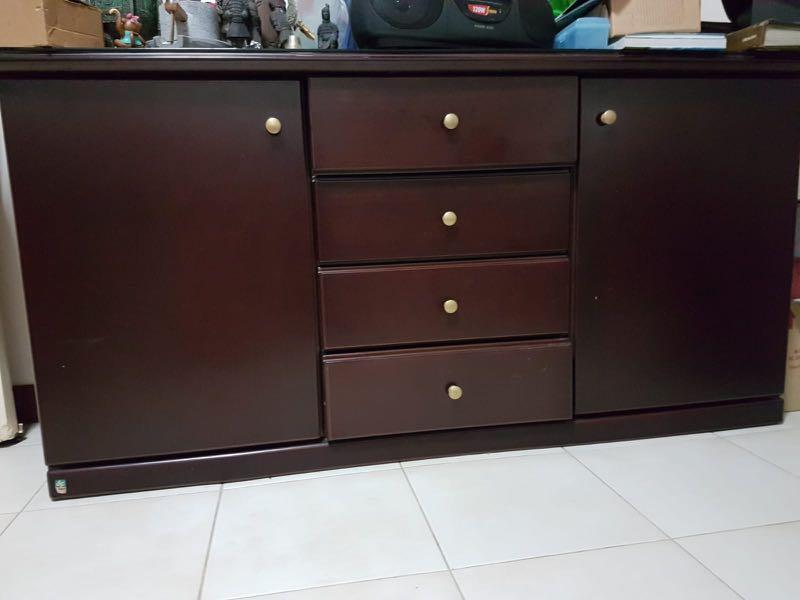 Dark Cherry Wood Cabinet Good For Home Or Office Furniture Home Living Furniture Shelves Cabinets Racks On Carousell