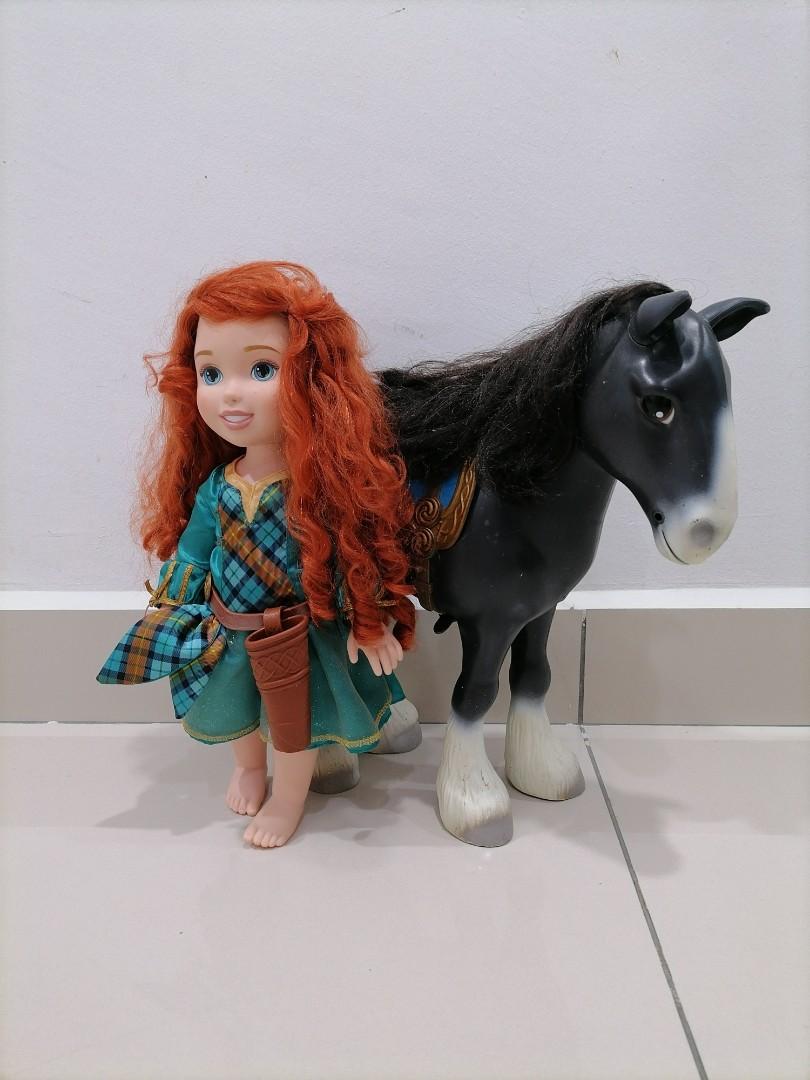 Angus from Brave Merida's Horse 6 inch Plastic Saddle Toy Figure Disney  Toddler