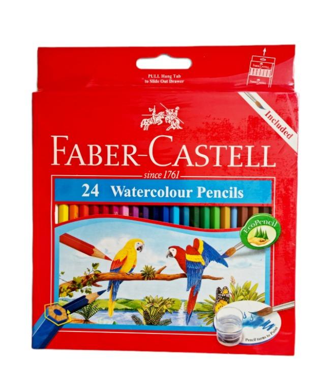 Faber-Castell 24 Watercolour Pencil / Drawing Blocks / Eraser ...