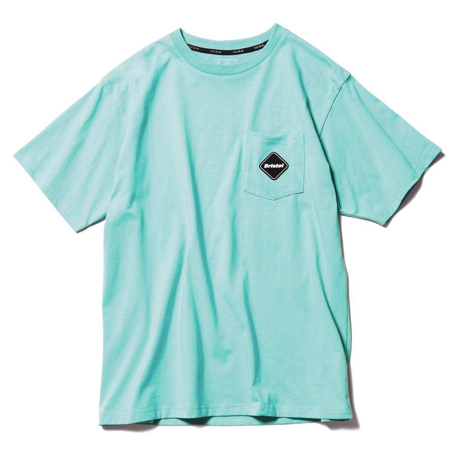 FCRB Big Vertical Logo Pocket Tee, 男裝, 上身及套裝, T-shirt、恤衫