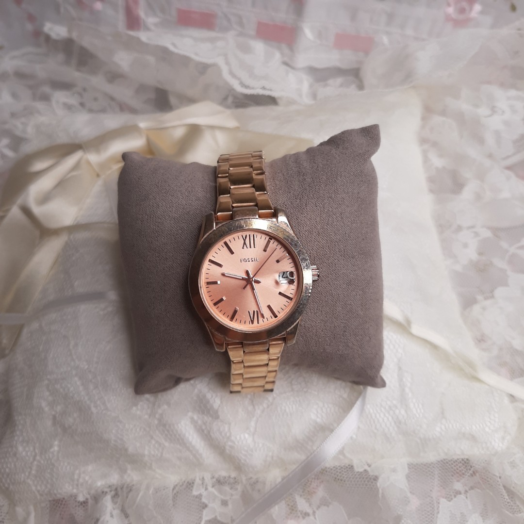Fossil ES 4318 Rose Gold, Barang Mewah, Jam Tangan di Carousell