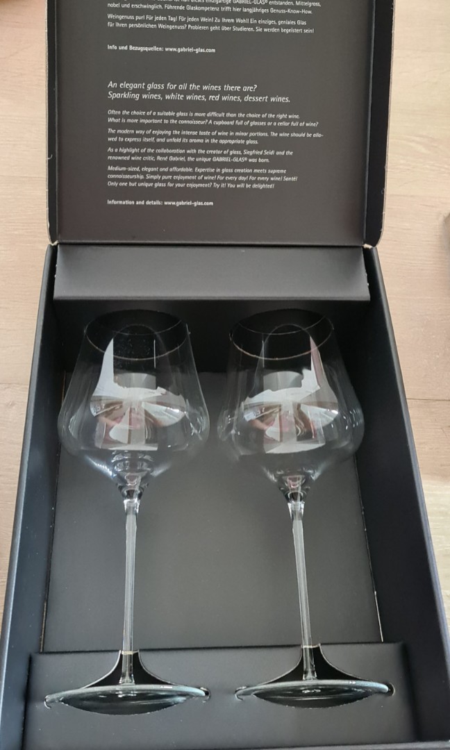 gabriel glas wine glass gold edition tv home appliances kitchen appliances wine cellar storage on carousell