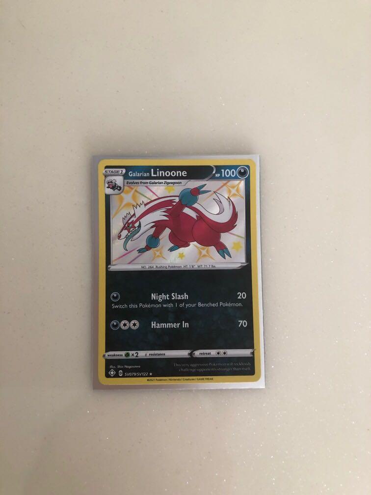 linoone pokemon card Galarian Linoone - SV079/SV122 Shiny Holo Rare main image 1