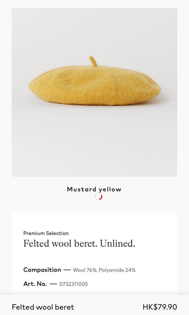 H&m yellow beret shop