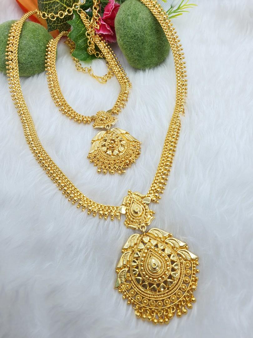 Choker necklace hotsell with long chain