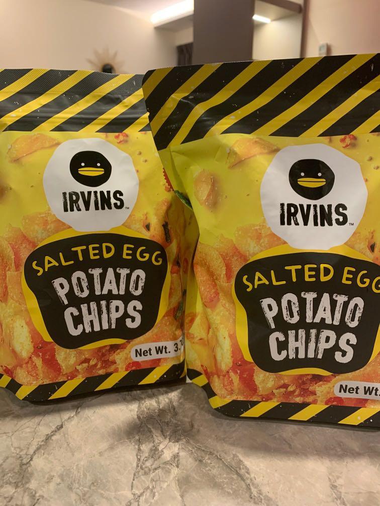 Irvins Salted egg potato chips, Food & Drinks, Packaged & Instant Food ...