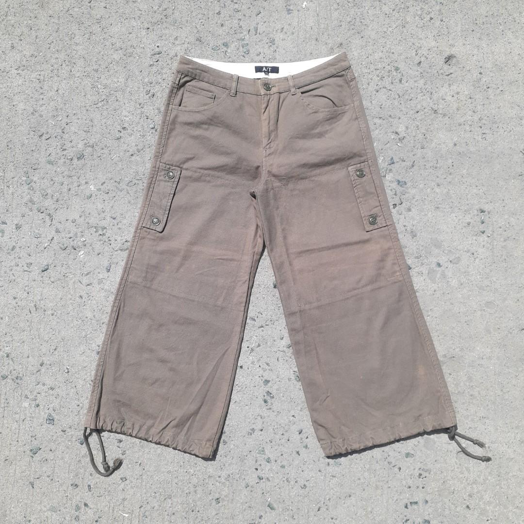 Japanese Brand Atsuro Tayama Wide Leg Cropped Cargo Pants Women S Fashion Bottoms Other Bottoms On Carousell