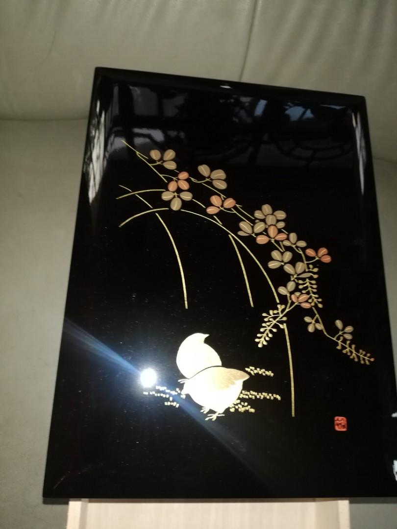Jewelry box, 28cm x 22cm x20 (Category: Storage Boxes & Baskets) located in Paranaque City. Submitted by 4thestate.surplusan (Listing ID 1095426342, Image 1). Description: a very beautiful black laquered, floral design jewelry box,( bento material), approx measures, 28cm x 22 cm x 20 cm, pls refer to pics for details, or pm.