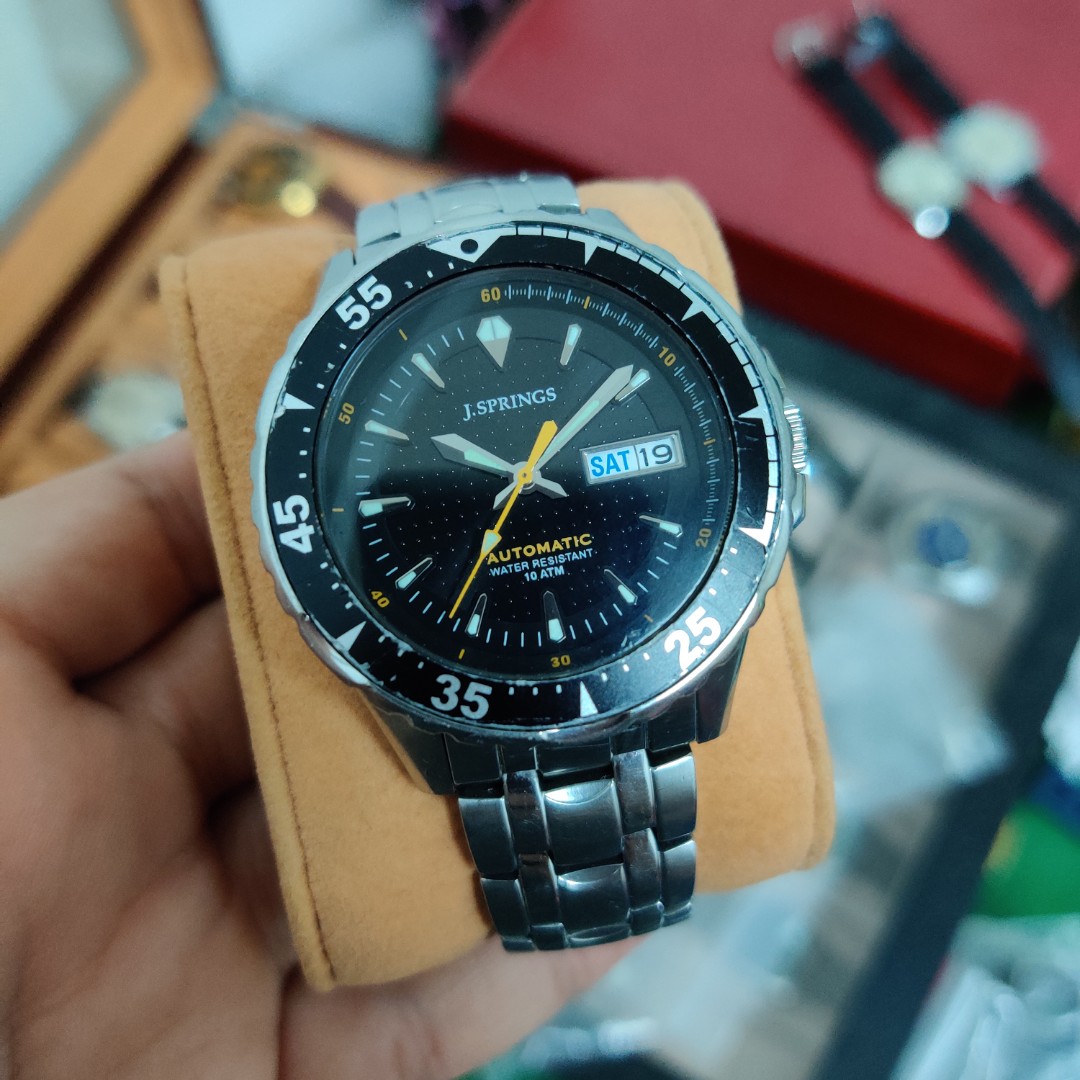 J-springs diver automatic 10atm by seiko, Men's Fashion, Watches &  Accessories, Watches on Carousell